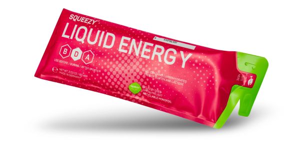 SQUEEZY LIQUID ENERGY 60-ml-Beutel, - Wassermelone
