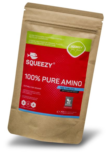 SQUEEZY 100% PURE AMINO Beutel 100 g, - Tabs